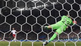 Croatia football team goalkeeper Danijel Subasic during penalty shootout at FIFA World Cup.