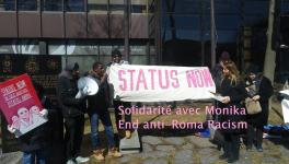 Protest outside the Montreal Holocaust Museum