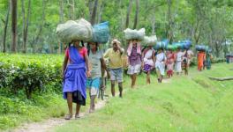 tea workers from Assam protested in Delhi