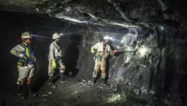 Platinum workers in a mine in South Africa.