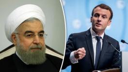 Emmanuel Macron and Hassan Rouhani