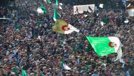 Algerian people protest against president Abdelmadjid Tebboune.