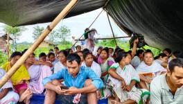 Villagers affected by the more than three-month-long raging fire and gas leakage from an oil well of the state-owned Oil India Limited field at Baghjan in eastern Assam launched a road blockade