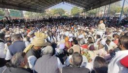 Mahapanchayat at farmers' protest at Palwal.