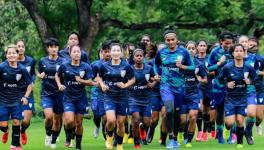 The Indian women’s football team players 