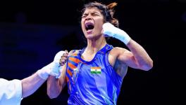 Nikhat Zareen gold medal winning moment at IBA World Boxing Championships