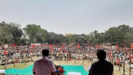 Photo from Sandip Kerala CM Pinarayi bijayan giving speech in AIAWU rally in Howrah  photo by Shubho chatterjee