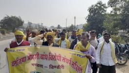 A joint rally from Mandla and Dindori districts by people living in submergence areas from Narayanganj to Jabalpur (Photos - Pooja Yadav,