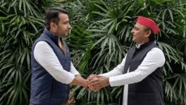 SP chief Akhilesh Yadav and RLD chief Jayant Chaudhary. Image Courtesy: Twitter/@yadavakhilesh