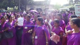             8. A S H A workers protest, deputation before C M O H Bankura for demanding job security and salary increase.  