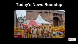 Police personnel stand guard at the Gyanvapi mosque, in Varanasi, Thursday, Aug. 3, 2023. Image Courtesy: PTI