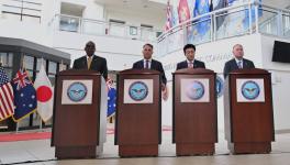 Australia’s Defense Minister Richard Marles, Japan’s Defense Minister Kihara Minoru, the Philippines’ Defense Minister Gilberto Teodoro, and the United States’ Defense Minister Lloyd Austin in occupied Hawai'i. Photo: US Department of Defense