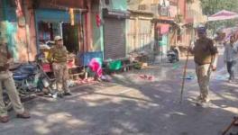 Police deployed following ransacking of shops owned by Muslims in Kirtinagar town in Tehri Garhwal district in Uttarakhand on October 29,2024