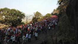 Farmers rally in Maharashtra in 2020-2021 farmers struggle. Photo: Newsclick