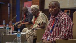 From right to left: Aboubakar Alassane, Philippe Noudjenoume, and Achy Ekissi. Photo: Pedro Stropasolas