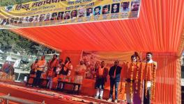  A Hindu Mahapanchayat being held at Ramleela ground,Uttarkashi on Sunday.