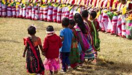 Tribal people performing their traditional culture in Susunia hill area of Jangalmahal, Bankura.