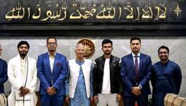 Student leaders, including member of the interim government Asif Mahmud Shojib Bhuyain, with head of the government Muhammad Yunus. Photo: Facebook