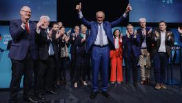 Friedrich Merz and CDU supporters celebrating on Sunday February 23. Photo: CDU / Tobias Koch