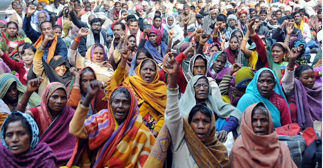 Protest in Lucknow Against Sonbhadra Tribal Killings