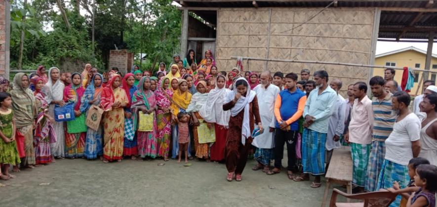 Tara Khatoon after a meeting organised to help the people in their paperwork for NRC. 