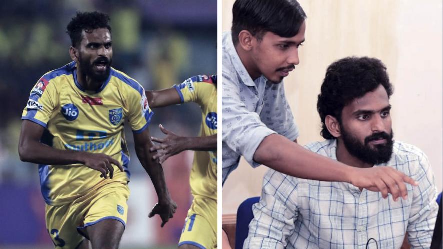 Indian footballer CK Vineeth working as volunteer in Covid-19 efforts in Kerala.