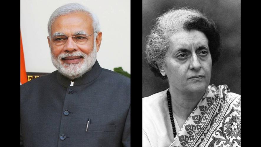 Indira Gandhi and Narendra Modi