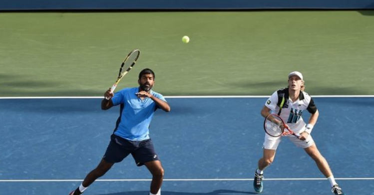 Rohan Bopanna and Denis Shapovalov at the US Open