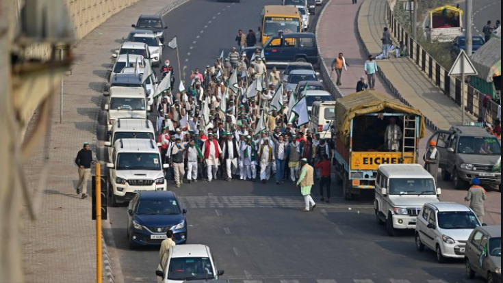 Noida delhi border farmers.