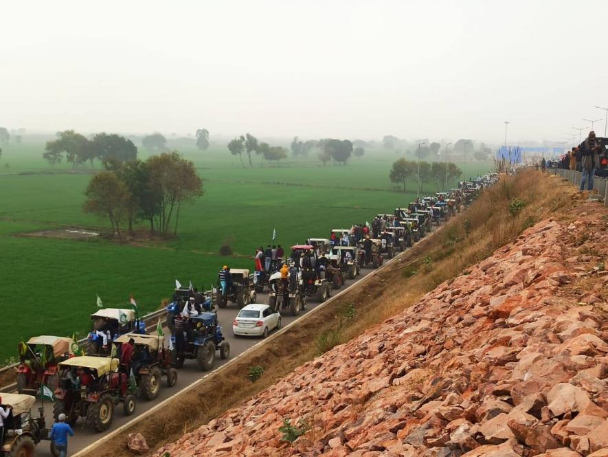 Ahead of Talks with Govt, Farmers Take out Tractor March Against Farm Laws