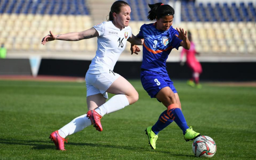 Belarus vs India women's football match