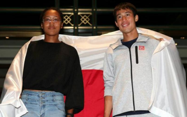 Naomi Osaka and Kei Nishikori