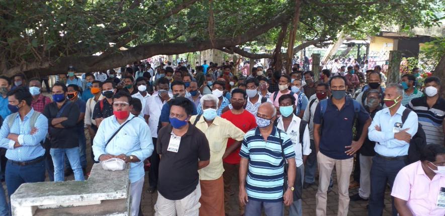 Defence Employees staged a demonstration on Friday during lunch hours. Image Courtesy - Special Arrangement