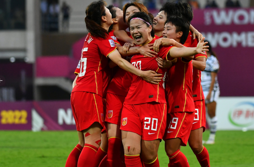 China women's national team players at the AFC Women's Asian Cup