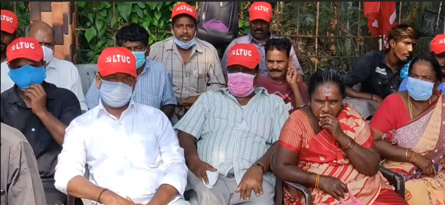 Gymkhana Club workers on hunger strike. 