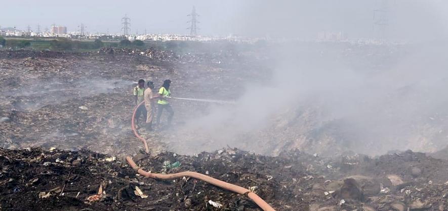 Firefighters in action, Image courtesy: ANI