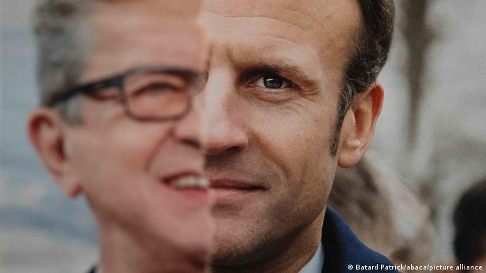 The left-wing alliance Nupes, led by Jean-Luc Melenchon (left), is seeking to stem French President Emmanuel Macron's influence in parliament