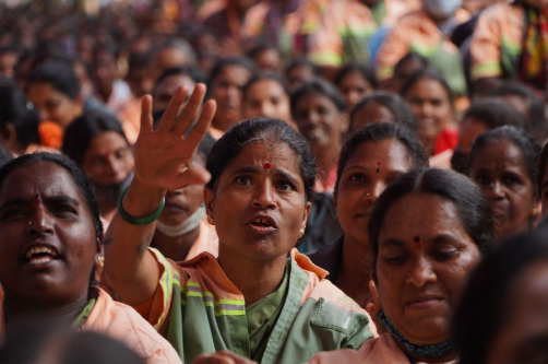 Thousands of Pourakarmikas across Karnataka went on strike on July 1.