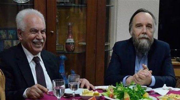 Perincek (L) with famous Russian philosopher Aleksandr Dugin