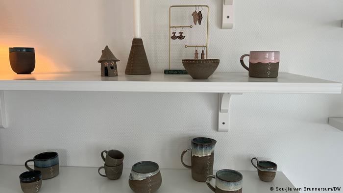 Artist Nuuna Papis Chemnitz loves adding Greenlandic sand to her wares