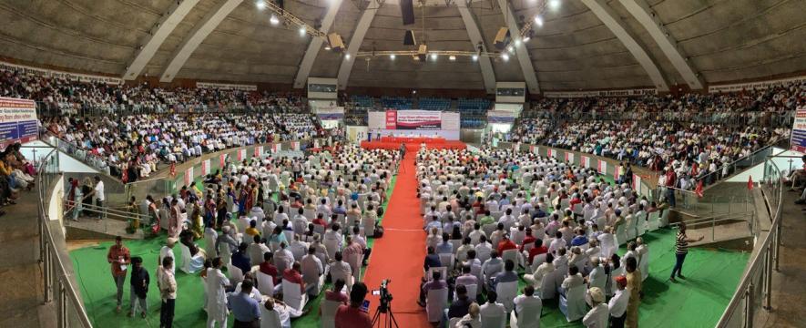 A panoramic view of the national convention that was held on Monday at Talkatora Stadium. Image clicked by Ronak Chhabra