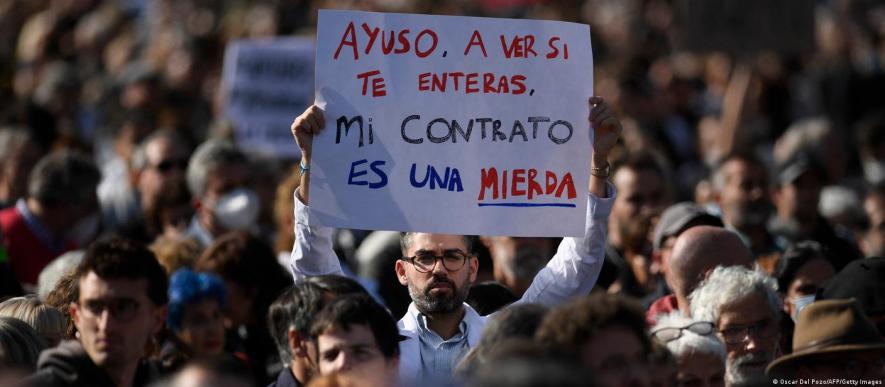 Hundreds of thousands protest state of Madrid's healthcare