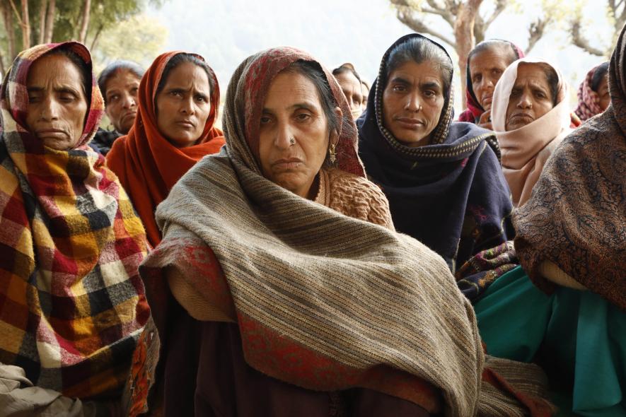 Saroj Bala, mother of Deepak Kumar and Prince Kumar, who lost their lives in the militant attack in Dhangri on January 1(Photo by Kamran Yousuf)