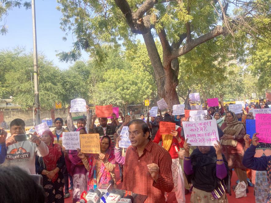 Protesters gathered at Jantar Mantar