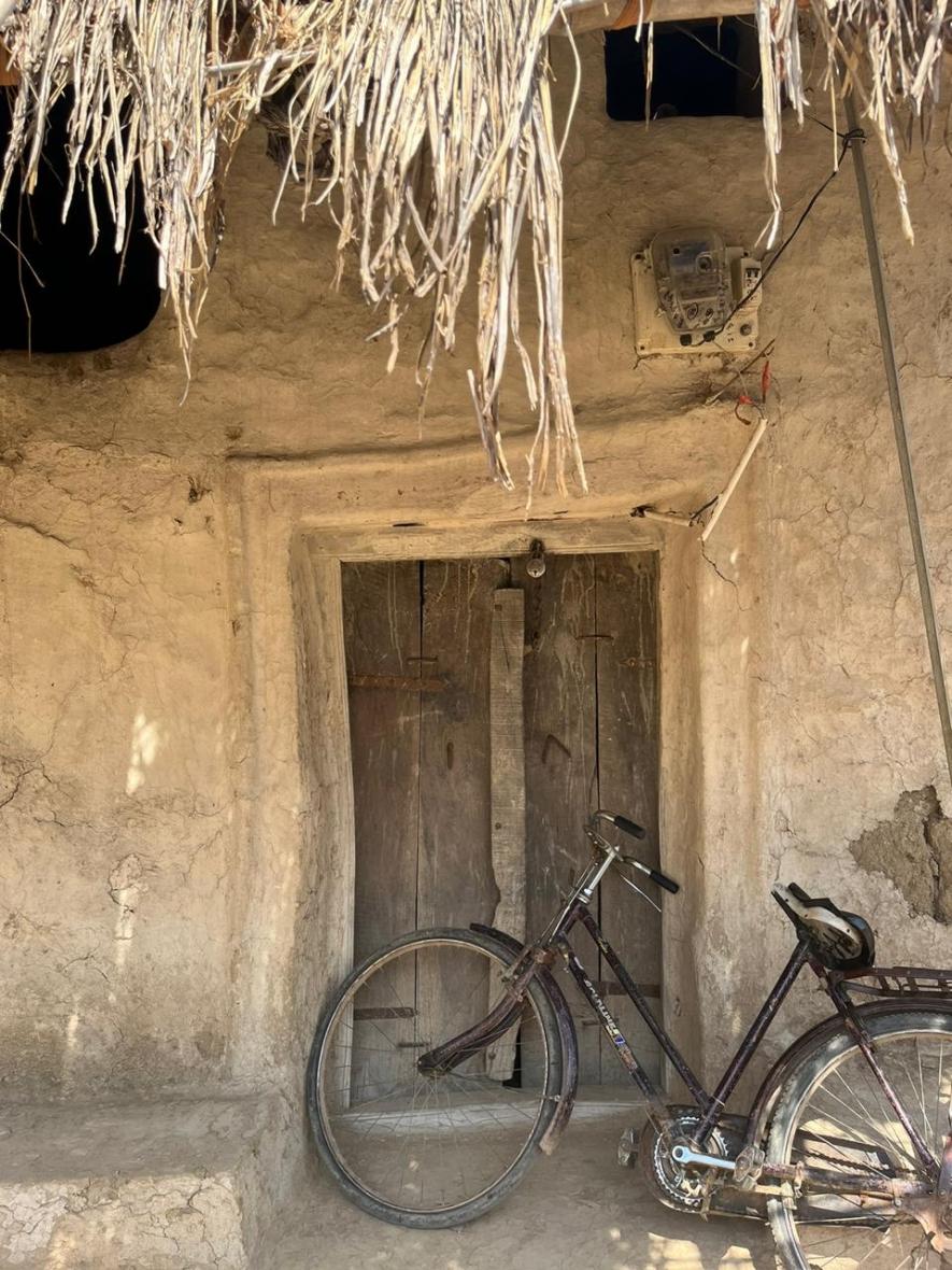 A locked house in Banda. Burdened by debt and lack of livelihood, entire families, including children, work in brick kilns in other states.