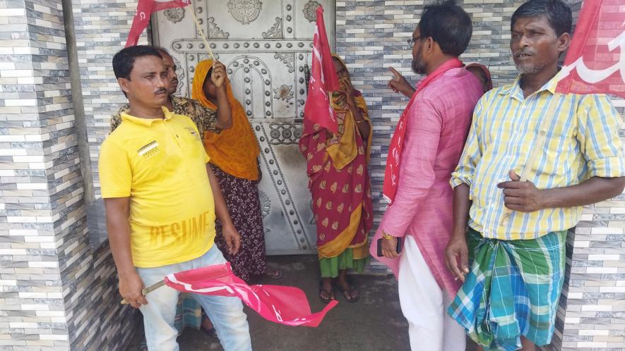 Khodabux ahmad cpim zilla parishad campaigning in domkal braving terror situations