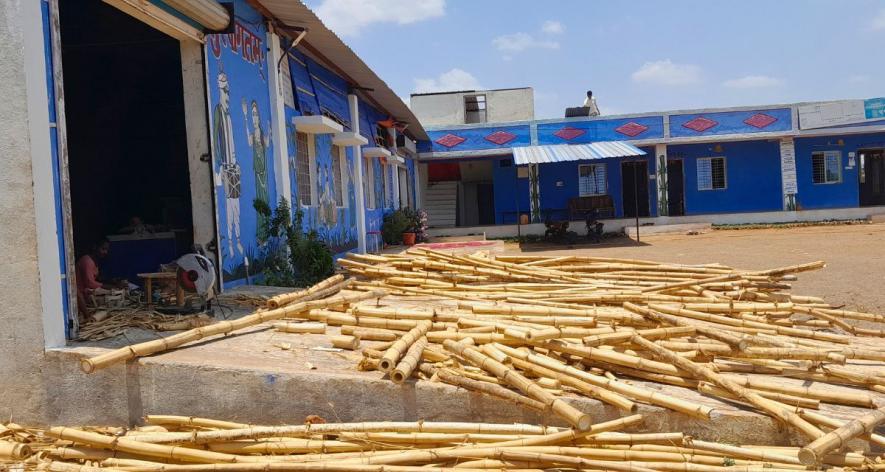 Bamboo collected outside the centres (Photo - Mohammad Asif Siddiqui, 101Reporters)