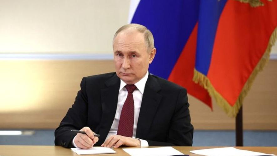 Russian President Vladimir Putin took a meeting on development of southern/Azov sea regions, Moscow, March 6, 2024