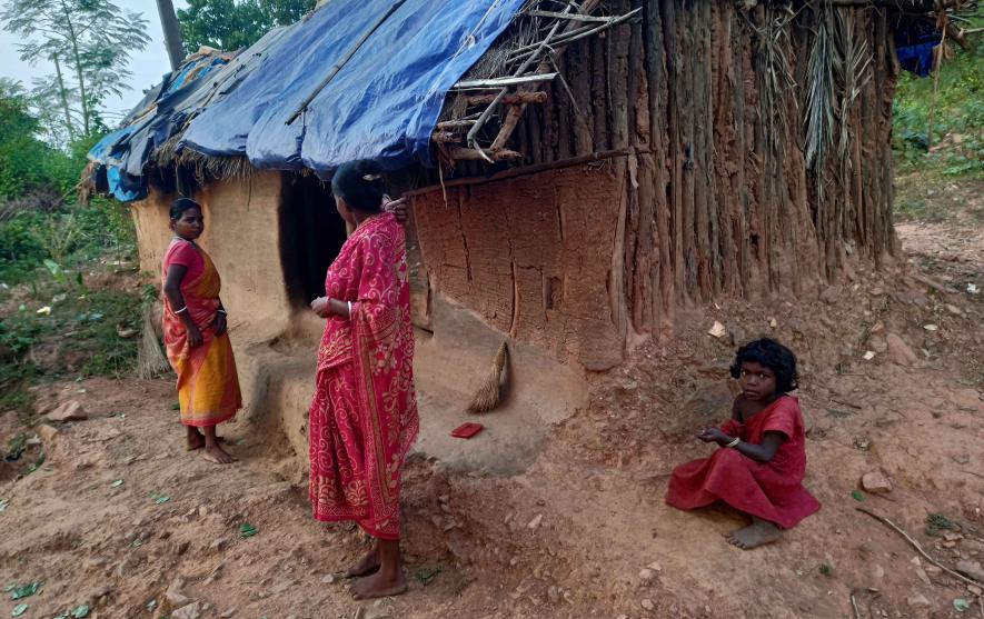 Home conditions of Maya Shabar at Kodolboni village under Belpahari Block of Jhargram district.