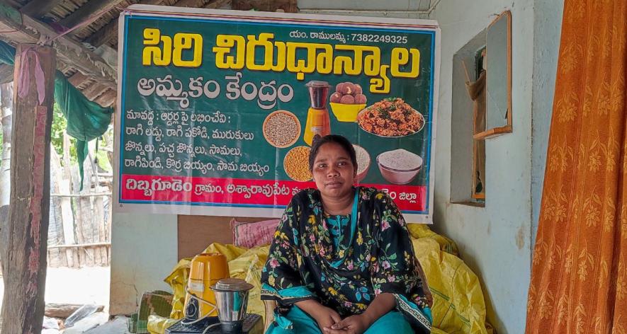 Mini millet mixer used by local SHGs in Telangana (Photo - Abhijit Mohanty, 101Reporters).